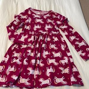 Girl’s pink unicorn dress
